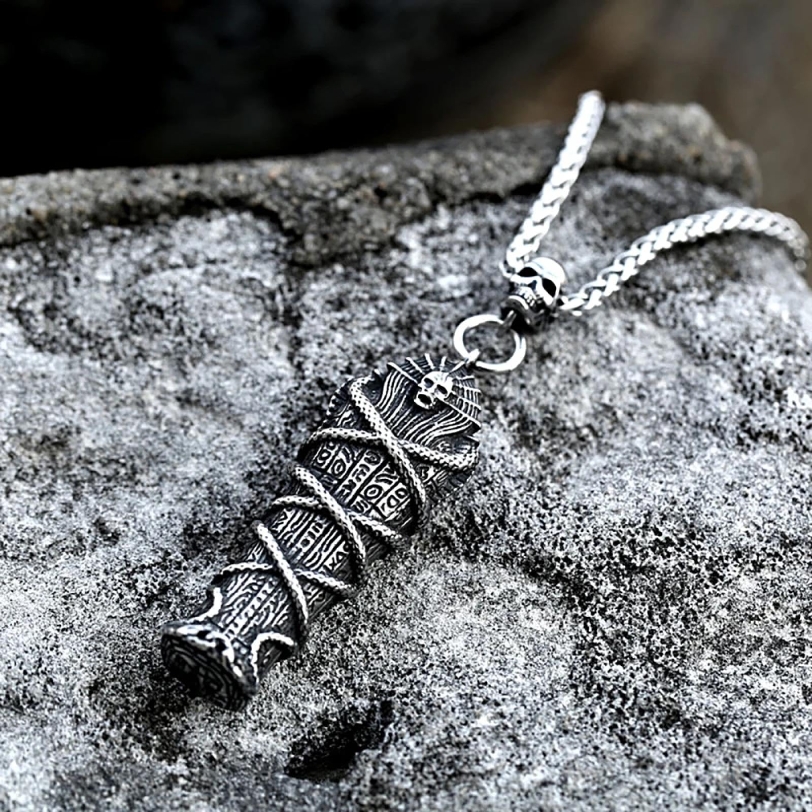 SiVaji Halskette Ketten Schmuck Herren Frauen Anhänger Necklacetotenkopf Anhänger Halskette Männer Sarg Halsketten
