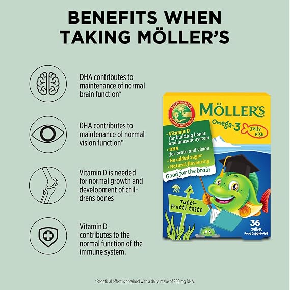 Moller’s ® | Omega 3 Jellies for Children | Tutti Frutti | 36 Capsules