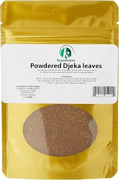 KOPABANA Djeka Leaves Powder | Ogymama | Alchornea Cordifolia Dry Leaves | Christmas Bush | Steam Herbs | Tea & Yoni Care 1oz