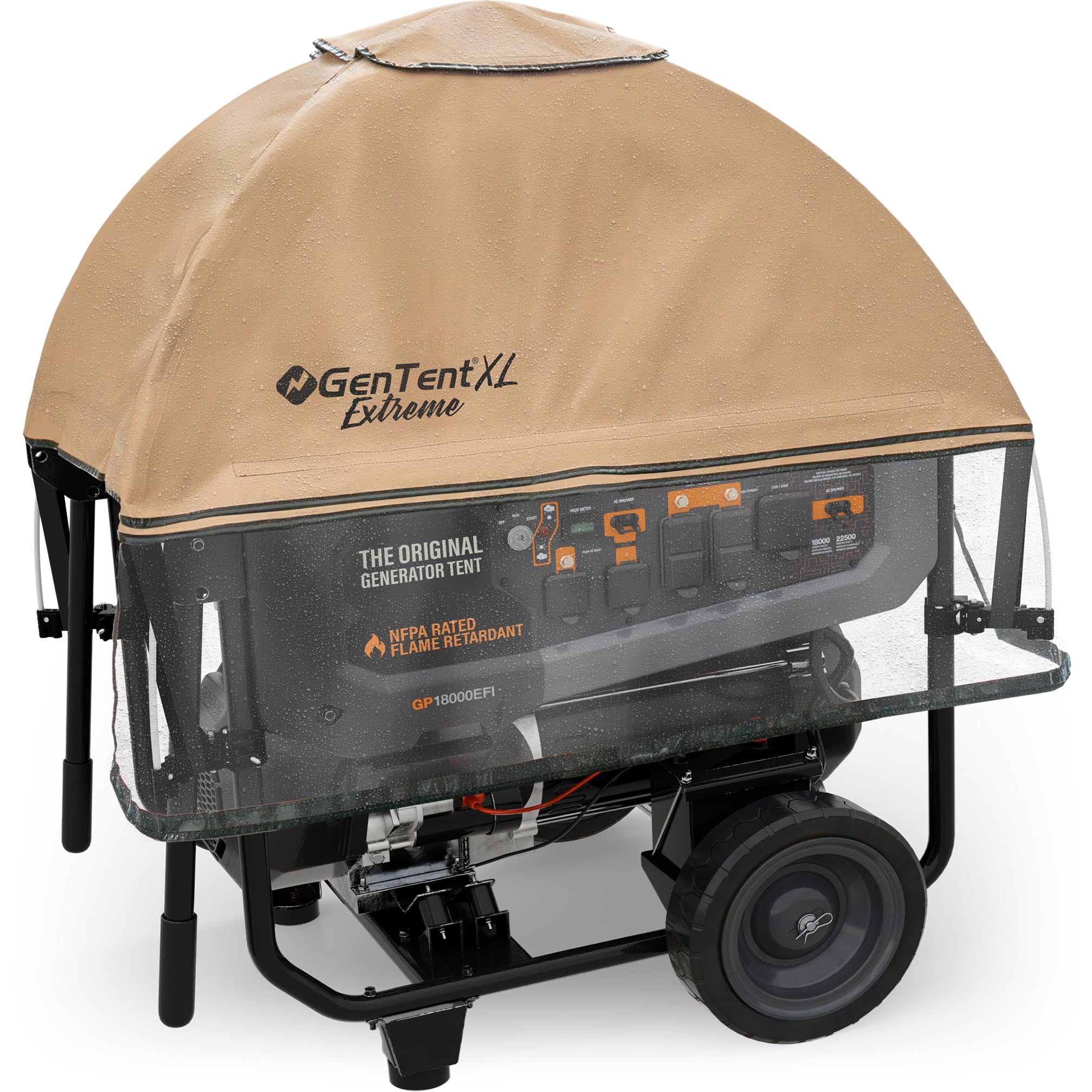 GenTent XL Universal Open Frame Generator Tent, Tan, XL - Extreme