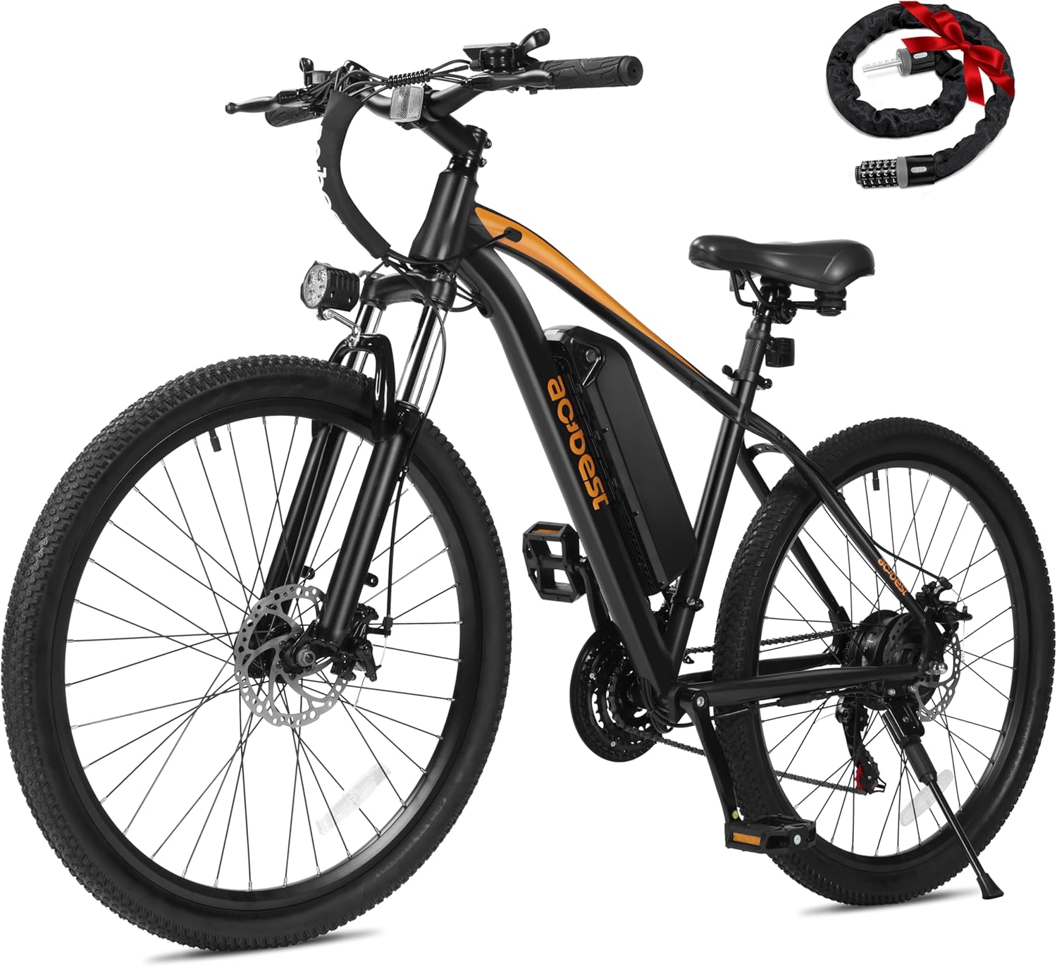Apex Electric Bike for Adults, 26/27" 1000/1200W Peak Electric Mountain Bike, 22/28MPH Top Speed, Max Range 55+ Miles, 48V 374/499Wh Removable Battery, 21-Speed Lightweight Ebike