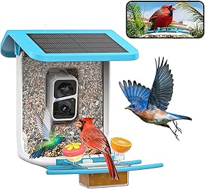 SMONET Bird Feeder with Camera B300: Smart Birdhouse Camera AI Recognition Solar Powered,Outdoor Wireless WiFi Birdfeeder Watching Live Video,Funny Birthday Gifts for Mom Mother Grandma Daughter asin的图片