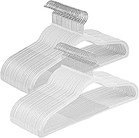 Vista 9 de SONGMICS Perchas para Abrigos, Paquete de 100 Perchas de Plástico para Abrigos, que Ahorran Espacio, Gris Claro y Gris Oscuro UCRP050G100