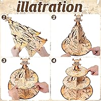 Vista 17 de Soporte de 3 niveles para cupcakes con temática de autos de carreras, decoración de fiesta de cumpleaños, soporte redondo de cartón para cupcakes