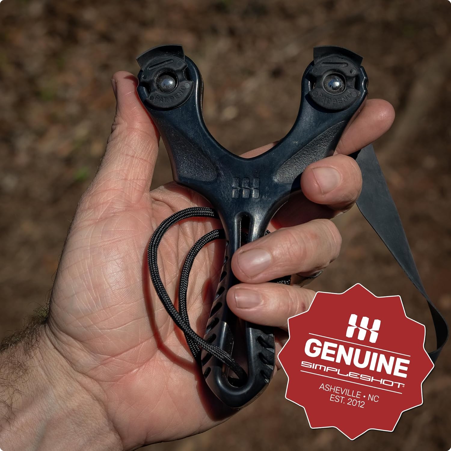 SimpleShot Axiom Ocularis Slingshot with Clay Ammo, Target, and Two Bands for Professional Hunting Target Marksmanship Shooting