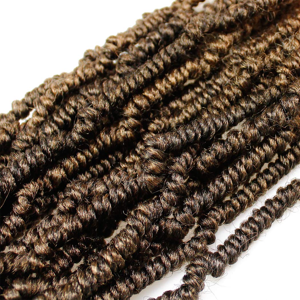 Bomb Twist Crochet Hair 14 Inch 6 Packs Mini Passion Twist Crochet Hair for Black Women Pre-looped Spring Twist Crochet Braids Nubian Twist Synthetic Hair Extension (T27#)