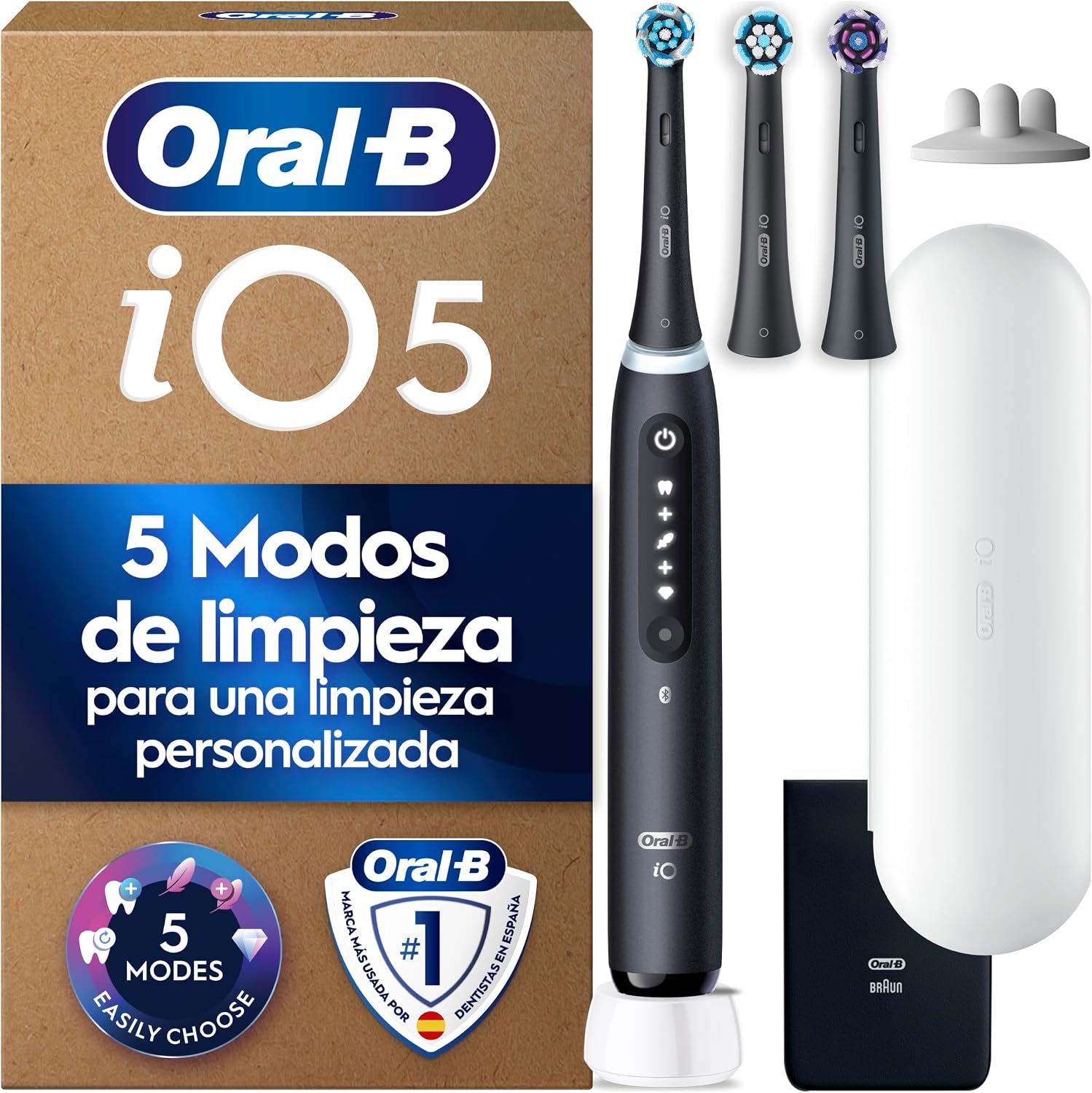 Oral-B iO 5, cepillo eléctrico + 3 cabezales