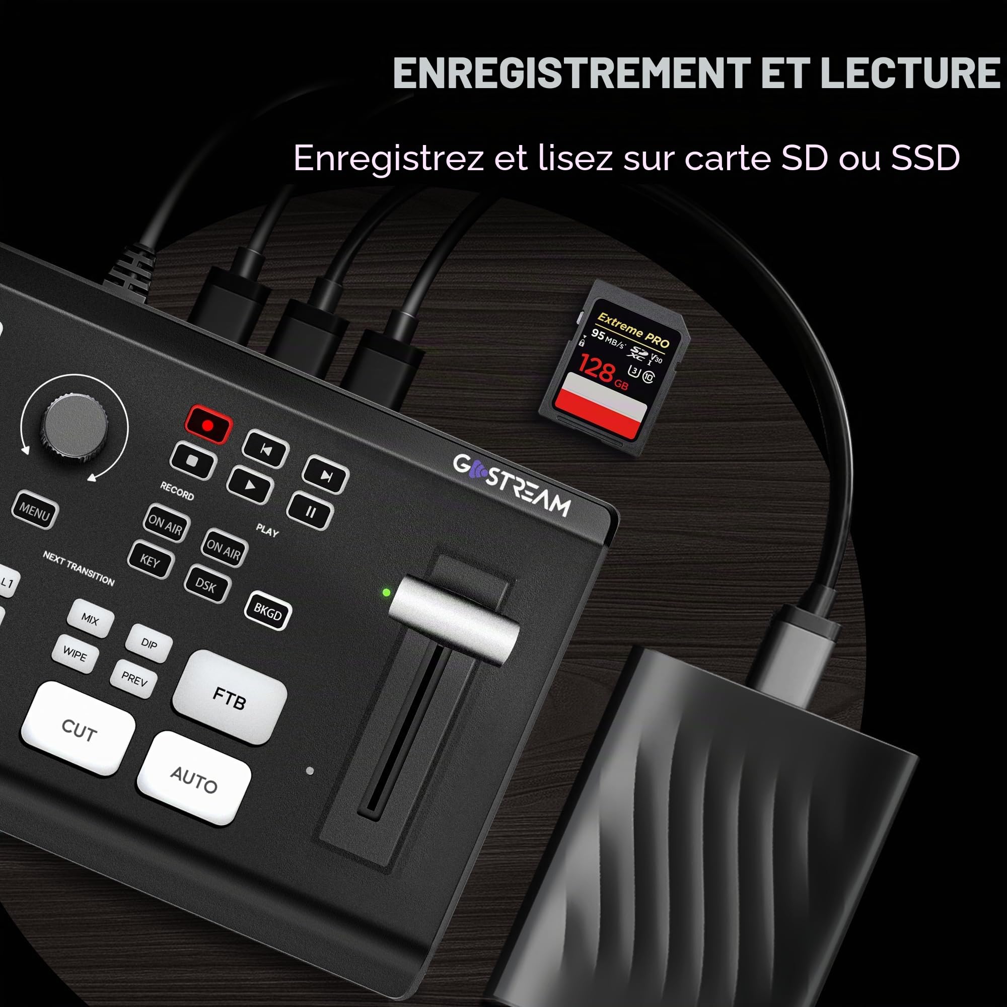 Osee GoStream Deck HDMI Pro Mixeur Vidéo, Commutateur avec 6 Entrées HDMI, 2 Ports USB, 8 Boutons Macro, 3 Flux Simultanés, Compatible UVC et NDI Évolutif pour Diffusion et Production Live