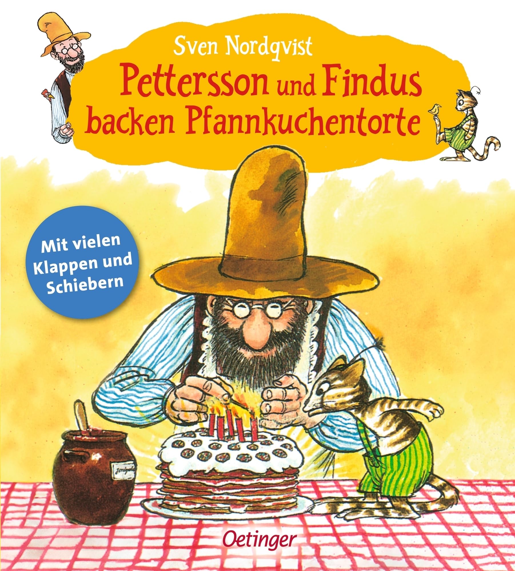 Pettersson und Findus backen Pfannkuchentorte: Mit vielen Klappen und Schiebern