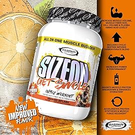 Gaspari Nutrition SizeOn, The Ultimate Hybrid Intra-Workout Amino Acid & Creatine Formula, Increased Muscle Volume & Muscle Recovery (3.59 Pounds, Mango Splash)