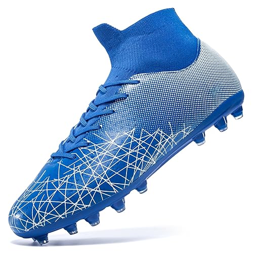 Kids Soccer Cleats High Top Training Youth Football Cleats, Boys