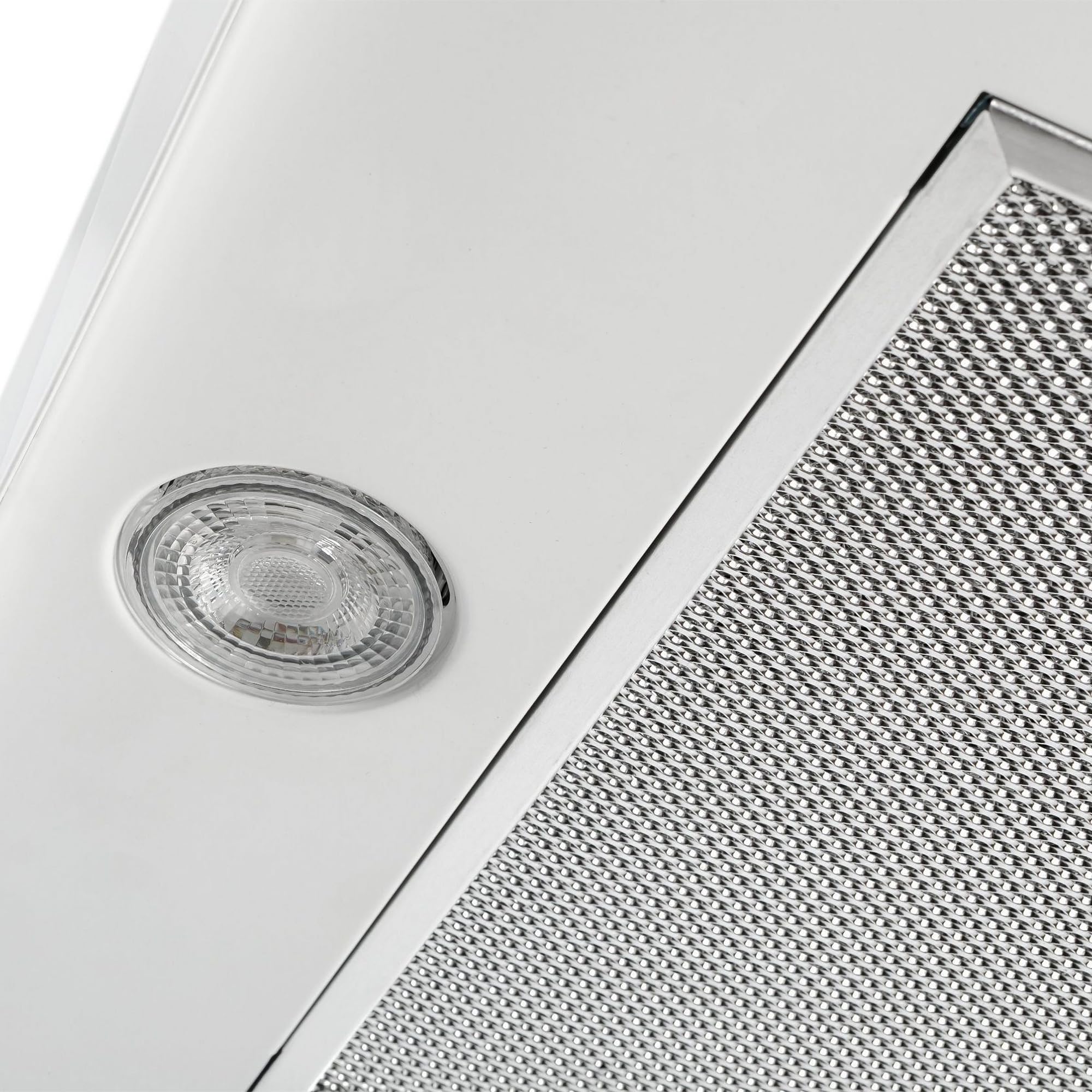 GURARI Inselhaube Umluft GCH I 331 45 WH PRIME 1000 m³/h LED Touch-Steuerung Fernbedienung Timer 45 cm Weiß