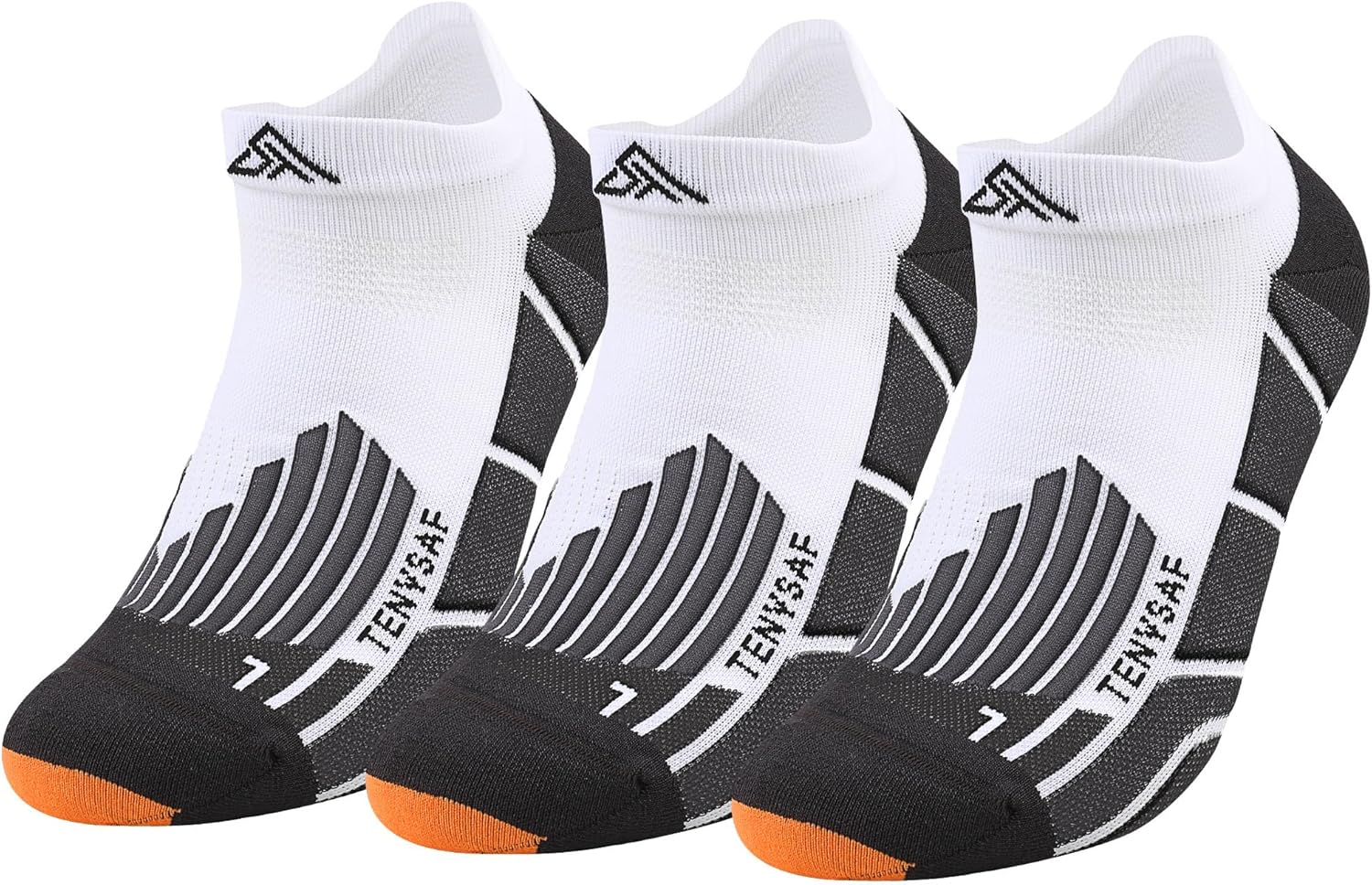 TENYSAF Compression Running Socks for Runners: Low Cut Ankle Socks Anti-Blister Athletic Socks for Hiking Golf Work