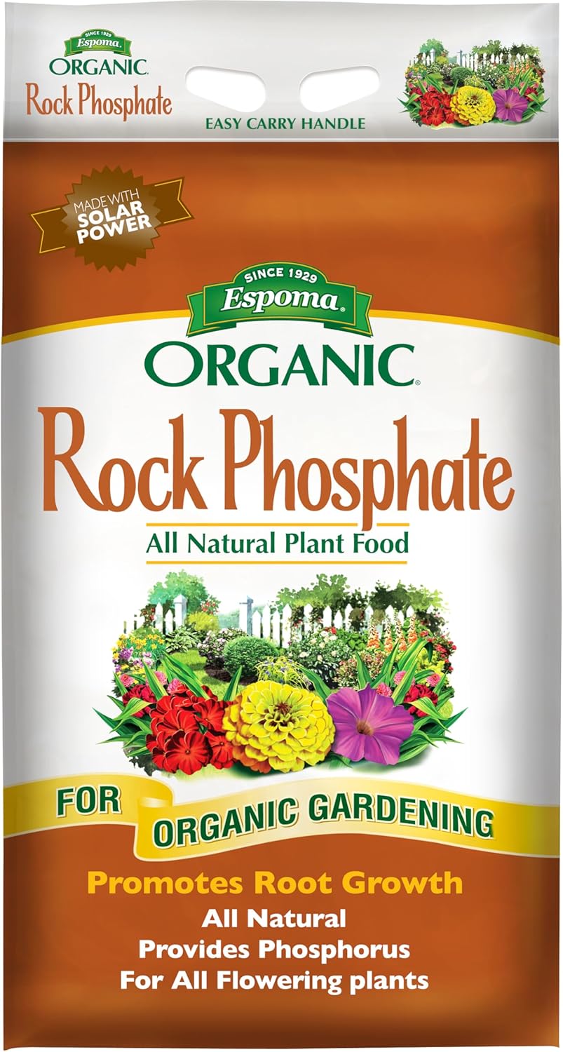 Espoma RP28 Rock Phosphate – 28lb Organic Plant Fertilizer! for Outdoor Flower Or Vegetable Gardens – Promotes Blooming & Root Growth – for Use On All Plants