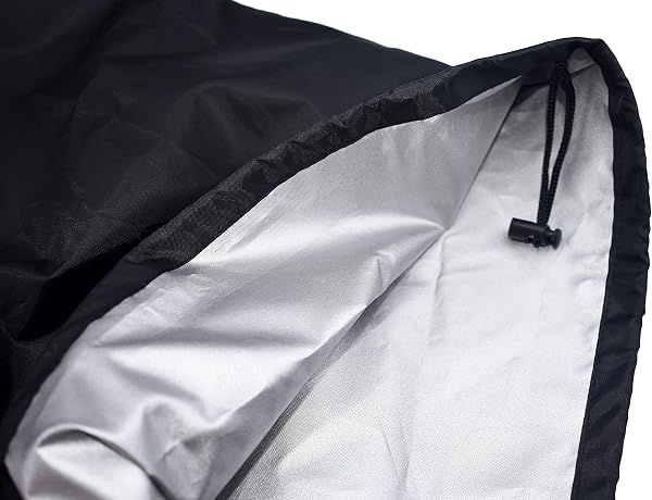 Azatemgo Housse de Protection pour Plancha en Tissu Oxford 420D - Taille 80x60x25 cm - Imperméable, Anti-UV et Anti-poussière - Noir - pour Usage Extérieur - 4