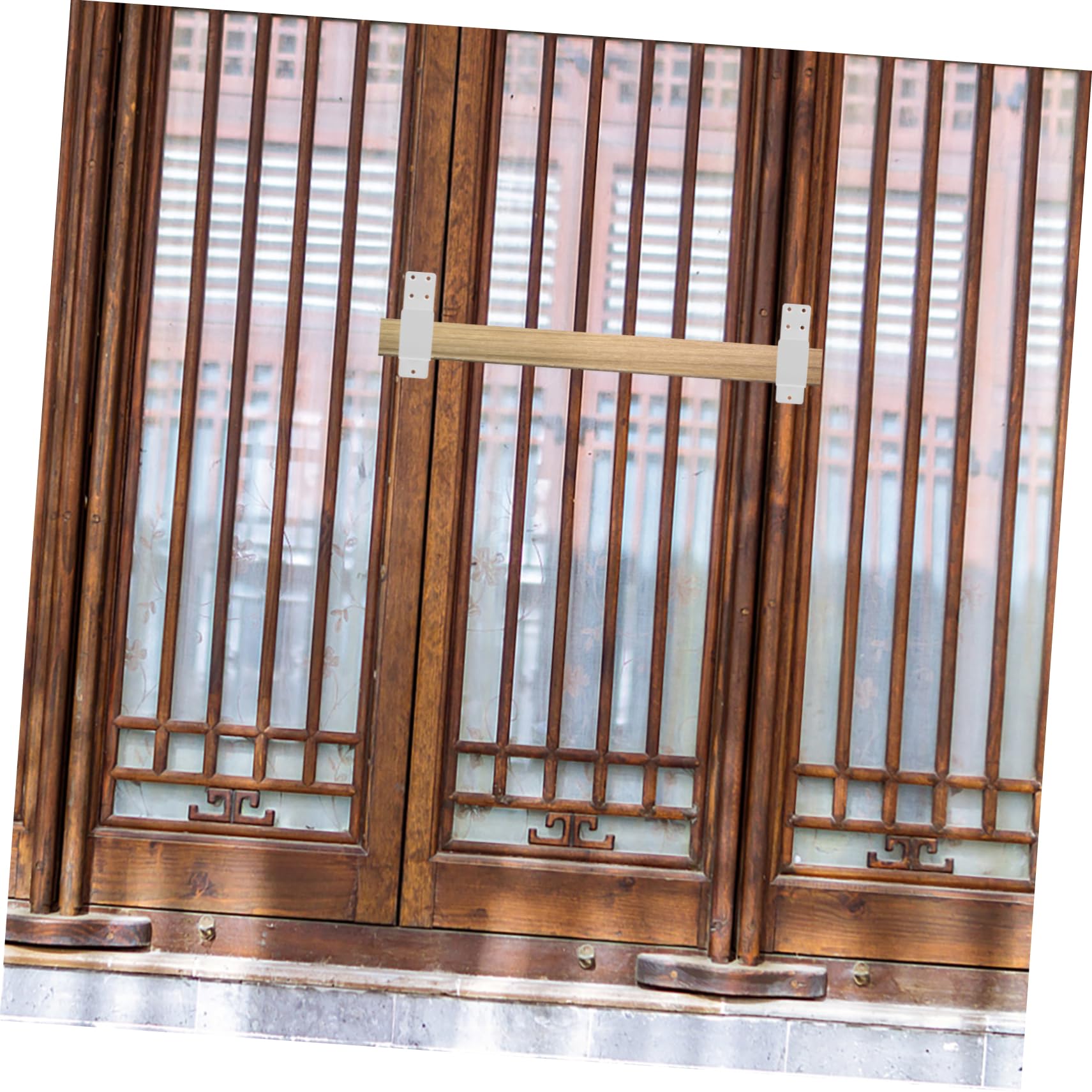 Supports de Barre de Sécurité Faciles à Démonter Lot de 2 en Acier Blanc Offrant Stabilité pour Portes et Portails, pour Sécurité Porte D'entrée