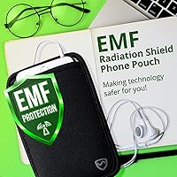Vista 2 de SYB Funda de protección EMF para teléfonos celulares de hasta 3.25" de ancho, color negro
