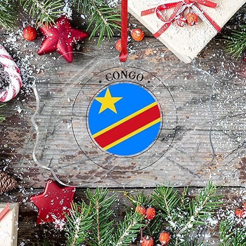 Vista 169 de Bandera de Curazao - Adorno para árbol de Navidad, bandera nacional, decoración de árbol de Navidad de Curazao, recuerdo acrílico, adorno colgante