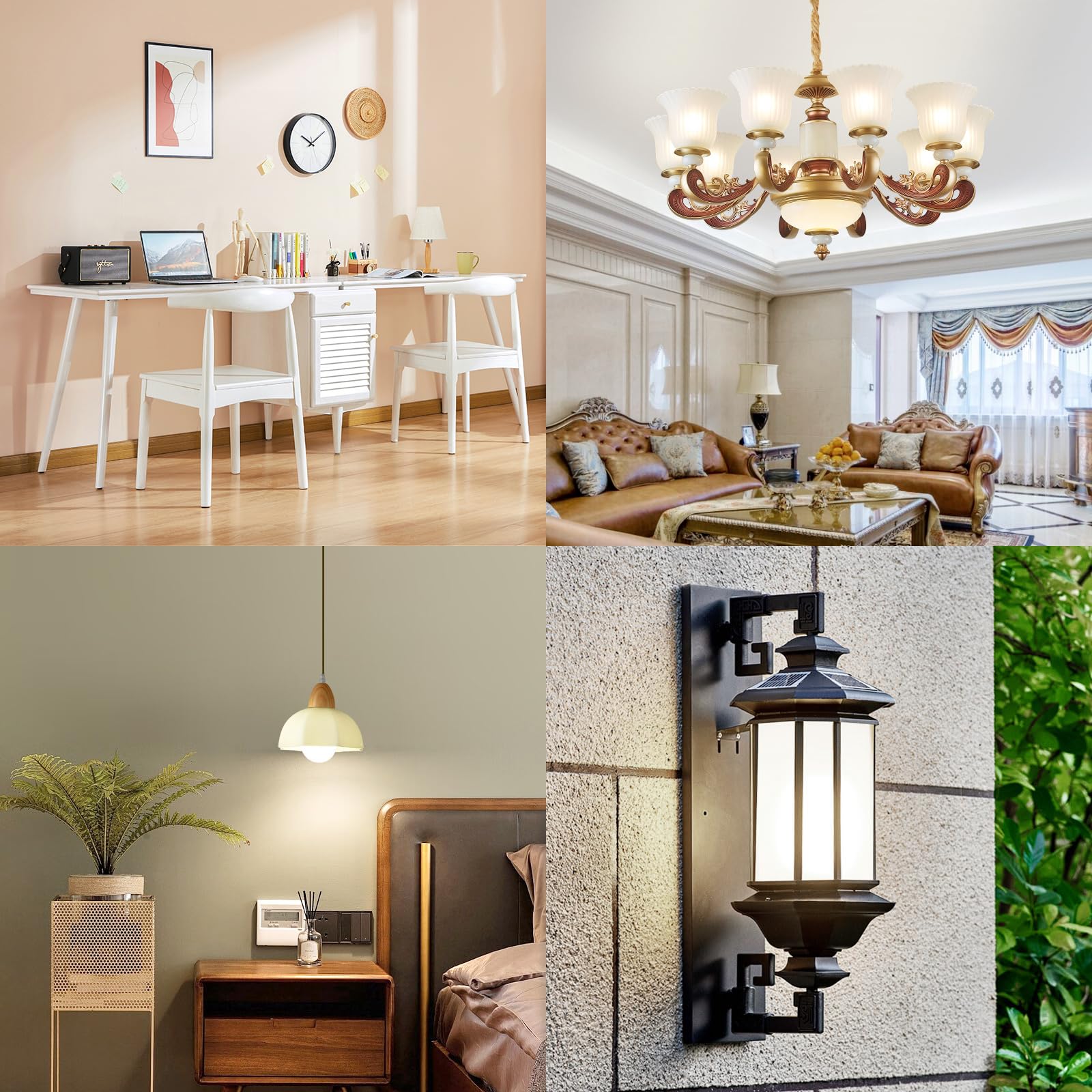 ENUOTEK E27 LED Light Bulb, 4W 540Lm Nature White 4000K, G45 LED E27 Edison Screw ES Filament Golf Ball Bulbs - Image 3