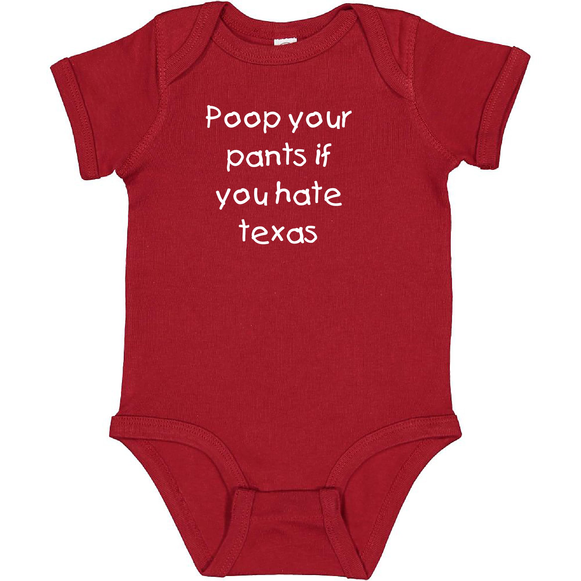 Oklahoma Fan Poop Your Pants if You Hate Texas Funny Baby Bodysuit Shower Gift