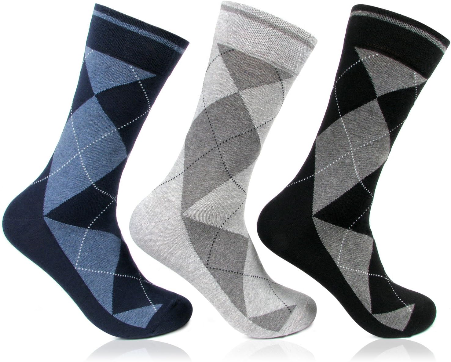 Men's Athletic Socks (Pack of 3)(BR03803A-P03_Multicolor_Free Size)