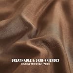 Exclusivo Mezcla 3-Piece Queen Comforter Set, Microfiber Bedding Down Alternative Comforter for All Seasons with 2 Pillow Shams,Brown | Brown/ Khaki Lightweight Microfiber Down Alternative Comforters, All-Season Bedding with 2 Pillow Shams