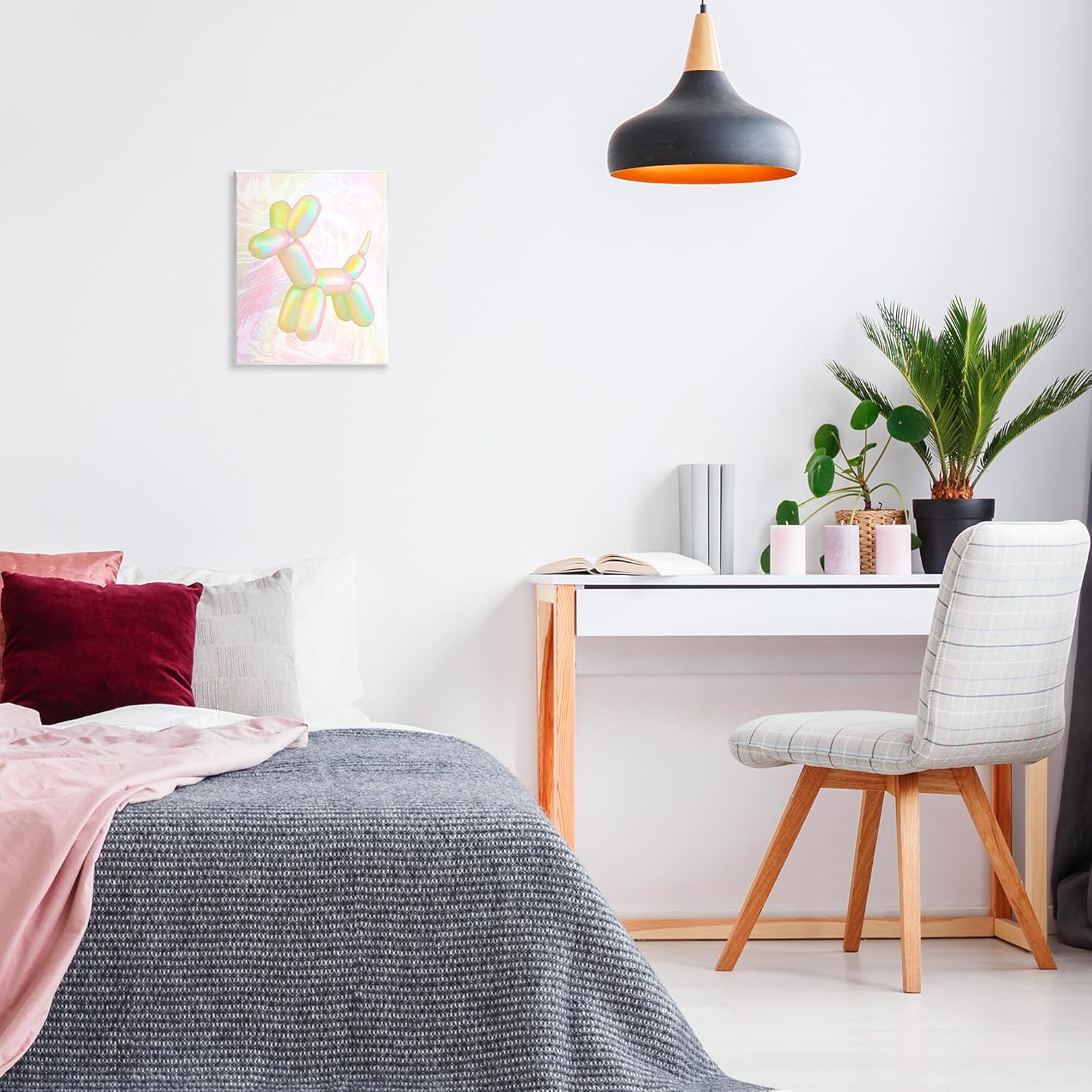 Stupell Industries Yellow Balloon Animal Wall Plaque Art Design by Daphne Polselli, 11 x 14