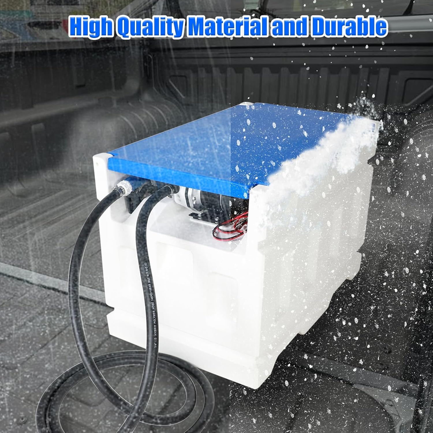 12V 10GPM DEF Transfer Pump Kit with 48 Gallon Caddy Tank, Nozzle & Hose, Chemical Electric Diaphragm Irrigation Industrial Pump for Diesel Exhaust Fluid DEF Urea Liquid