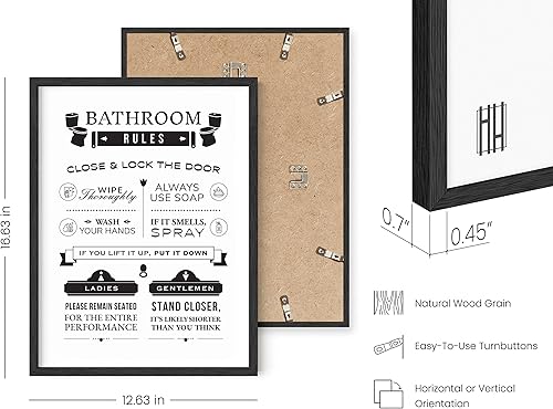 Miniatura 242 de HAUS AND HUES Decoración Divertida de Baño – Arte de Pared de Barba y Mullet, Letrero Humorístico de Baño, Impresión de Pared Divertida para Baño o