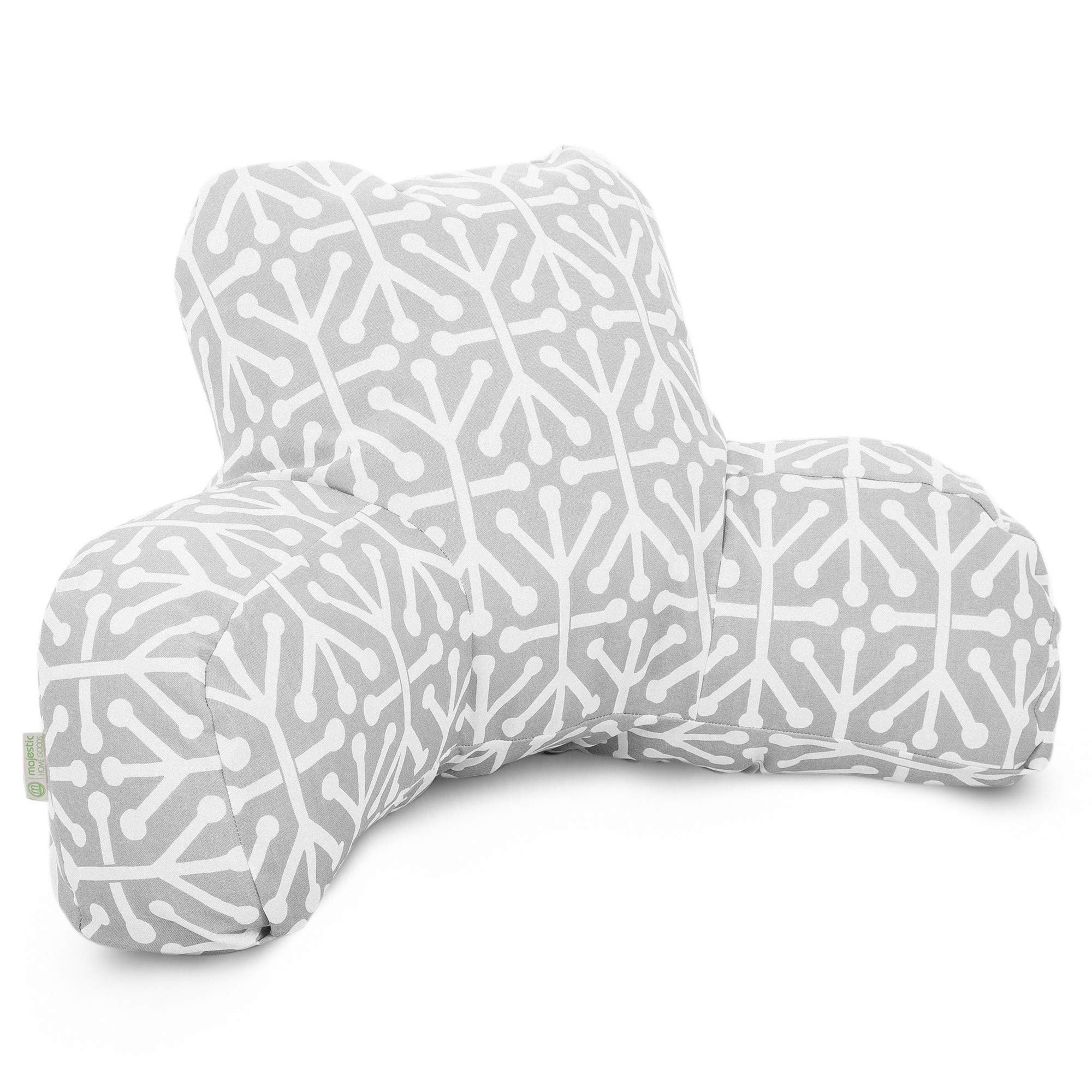 Majestic Home Goods Aruba Reading Pillow, Gray