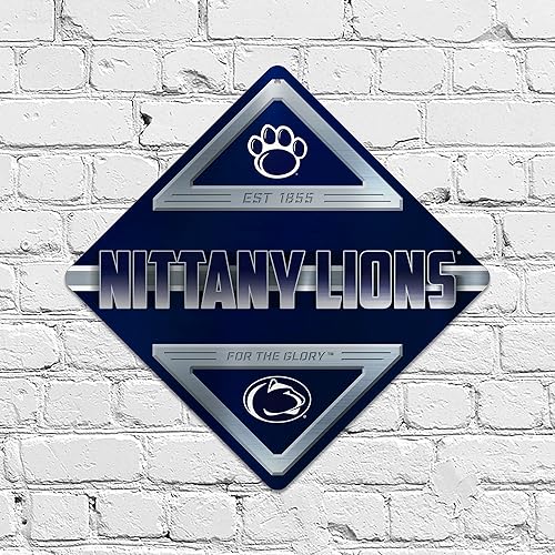 Miniatura 139 de Rico Industries NCAA - Letrero de metal estándar de 16.5 x 16.5 pulgadas, decoración del hogar, dormitorio, oficina, cueva de hombre