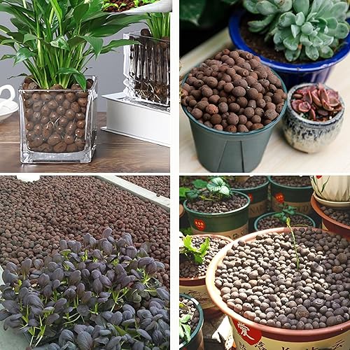 Miniatura 5 de Suministros hidropónicos de arcilla expandida Leca de 6 libras para plantas de jardín de interior (6 libras)