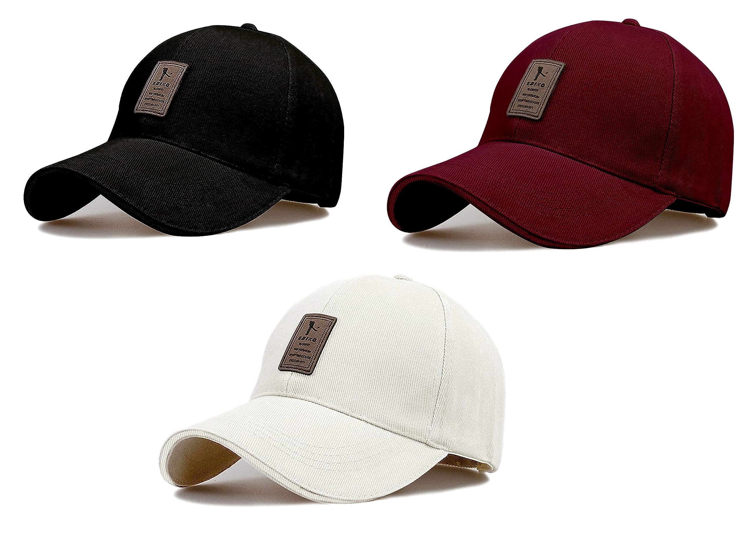 Pure Cotton Unisex Summer Sports Plain Cap for Adults | Combo Pack of 3 & 4 Adjustable Baseball Caps for Men & Women | Cricket Cap for Women | Hat for Man Unisex, Multicolor-image-40