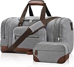 Litvyak Duffle Sac pour Voyage, Toile Voyage Sacs à Duffel Nuit Week-end Gym Transport sur sac à bagages pour les hommes & Femmes (Noir, 50L)