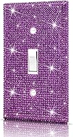 Vista 11 de Placas de pared, cubierta decorativa para interruptor de luz, cubiertas decorativas de tomacorrientes, diamantes de imitación plateados brillantes