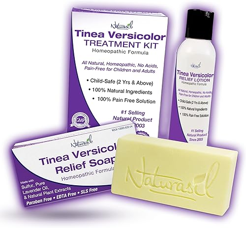 Naturasil Kit de tratamiento antimicótico tiña versicolor, alivio suave y rápido para todo tipo de tiña, foliculitis, picazón y sabañones, seguro
