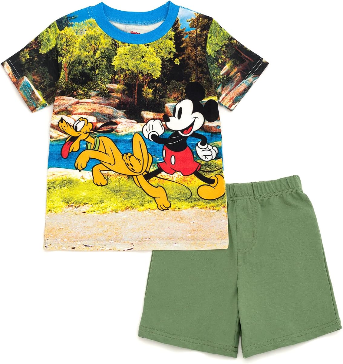 Mickey Mouse July 4th T-Shirt and Shorts Outfit Set Infant to Big Kid Sizes (12 Months - 10-12)
