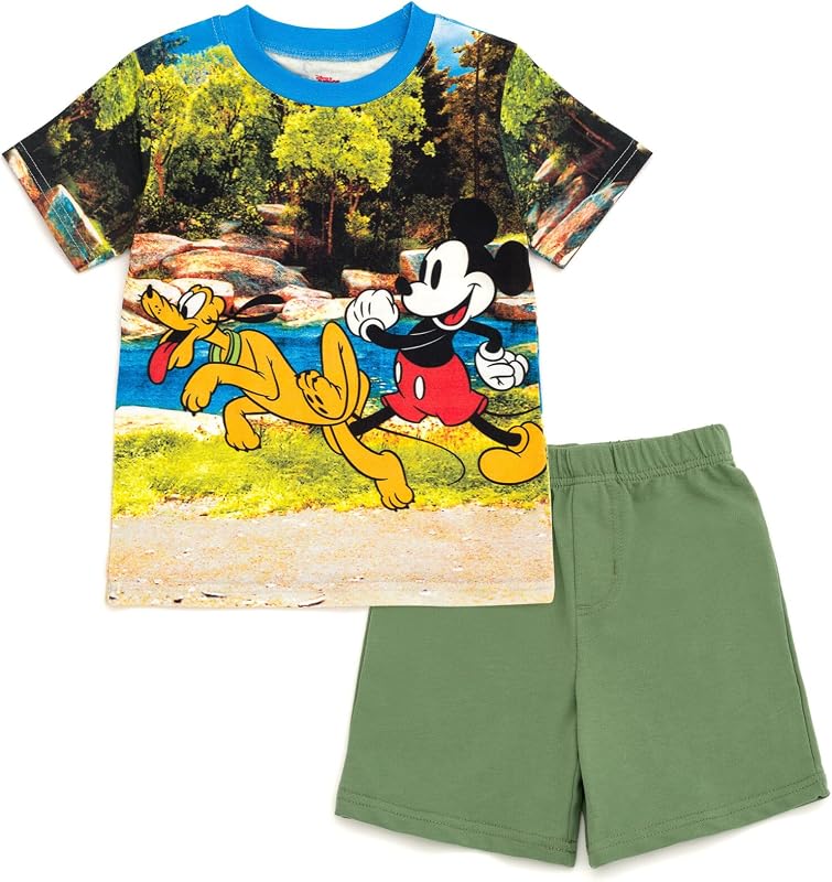 Mickey Mouse July 4th T-Shirt and Shorts Outfit Set Infant to Big Kid Sizes (12 Months - 10-12)