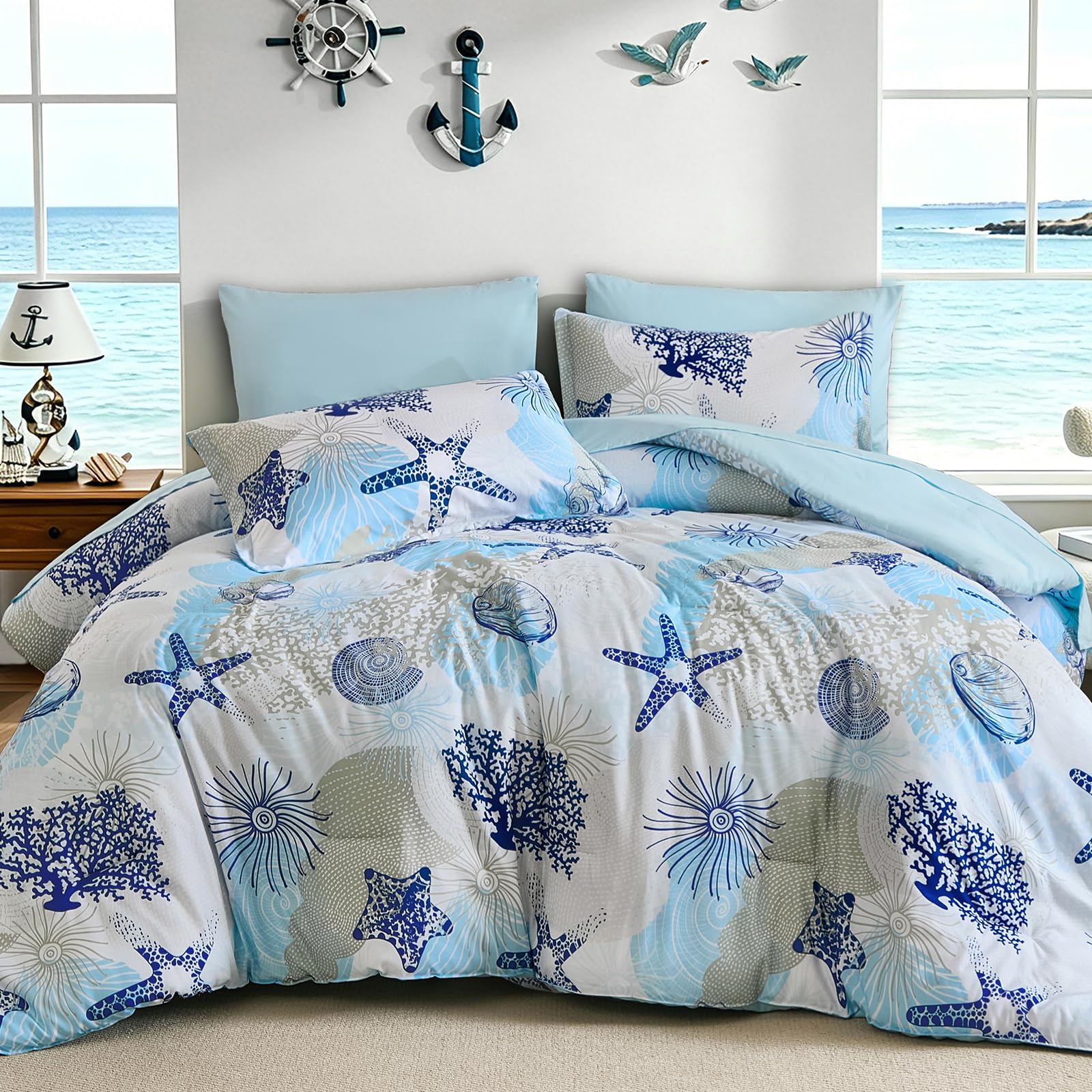 Xruibed Coastal Comforter Set - King Size -10 Xruibed Coastal Comforter Set - King Size -10