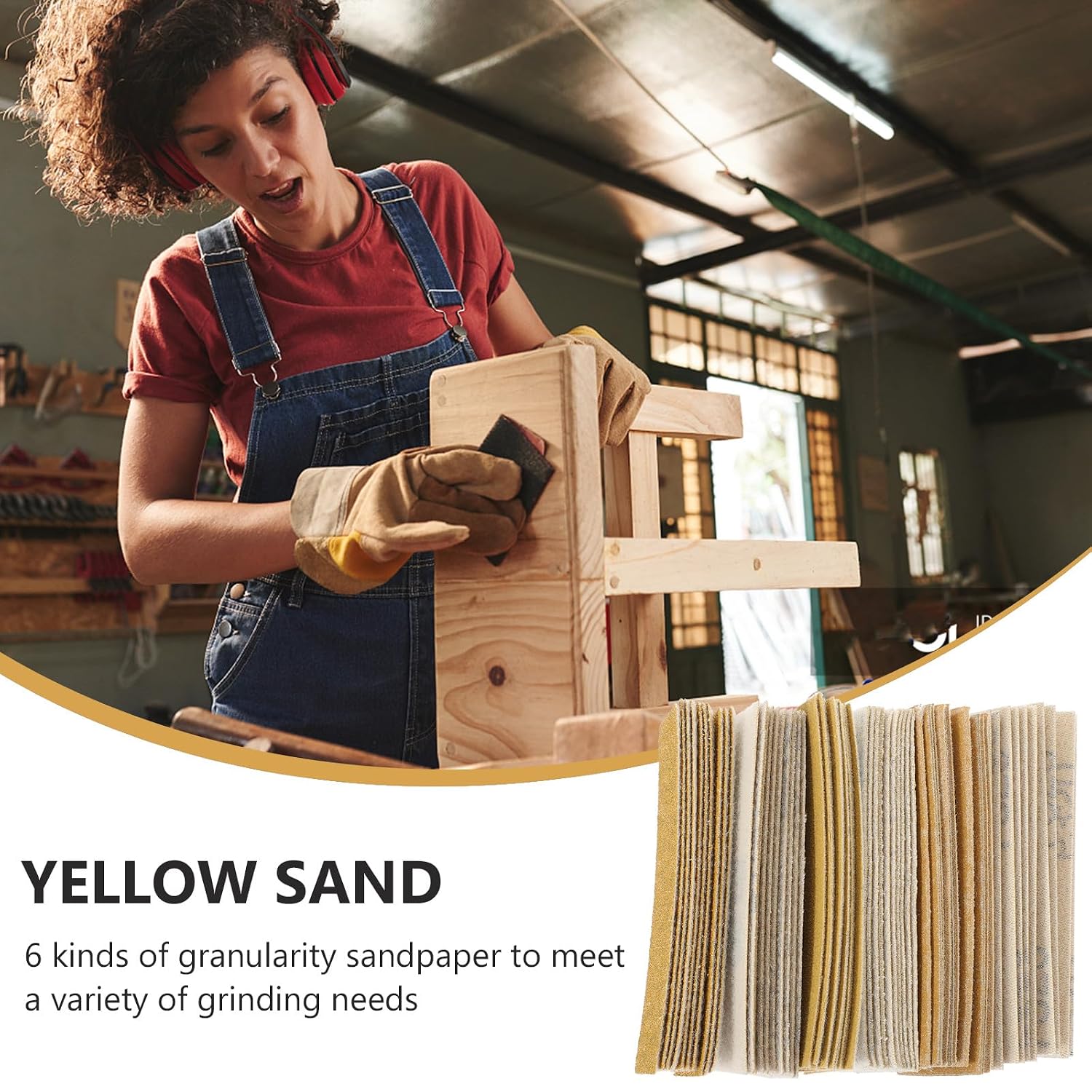 Sosoport 60pcs Assorted Sandpaper Sheets Set 80#-320# Grit for Wood and Metal Sanding Fine Grit Sanding Paper 30x90mm for Detail Hand and Repair Tools