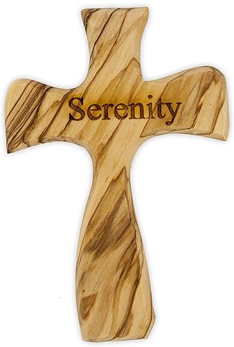 Miniatura 4 de Venerare Cruz de oración de madera de olivo - Hecho a mano en Tierra Santa (Serenidad)