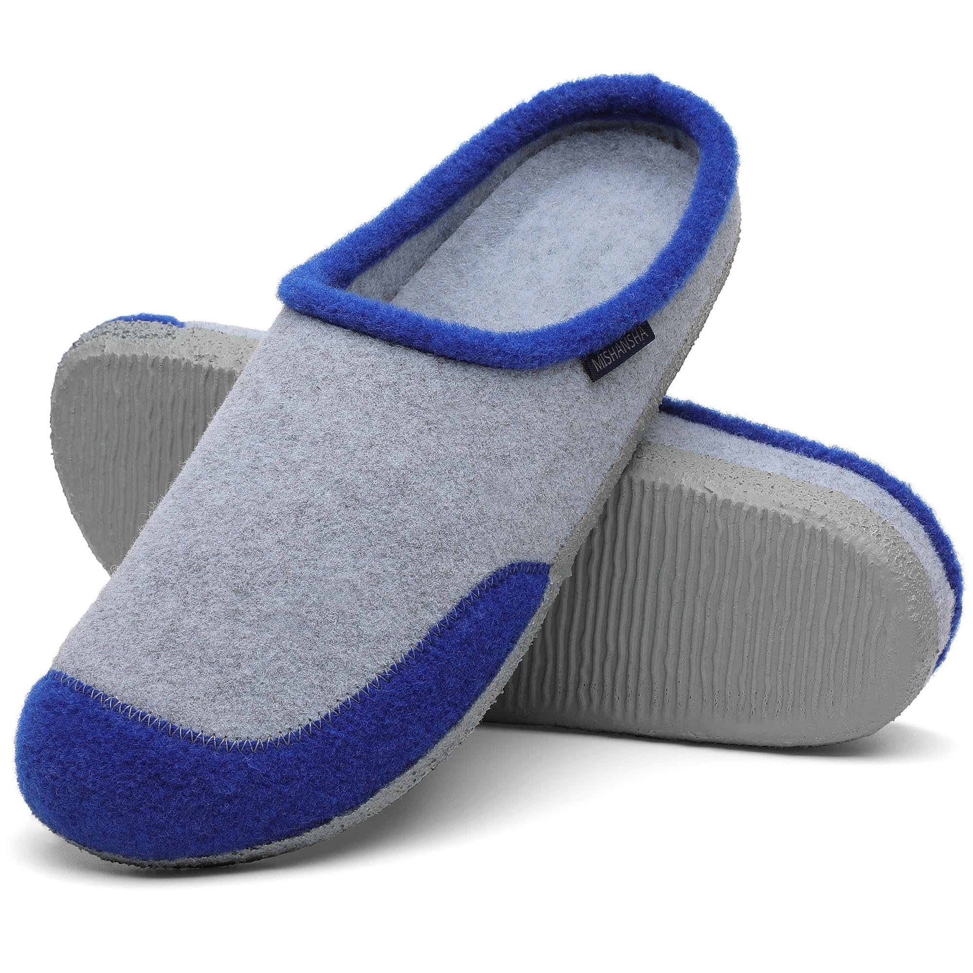 Mishansha Pantofole Feltro Invernali Ciabatte Casa Comode Scarpe da Casa per Uomo Donna Gr.36-48