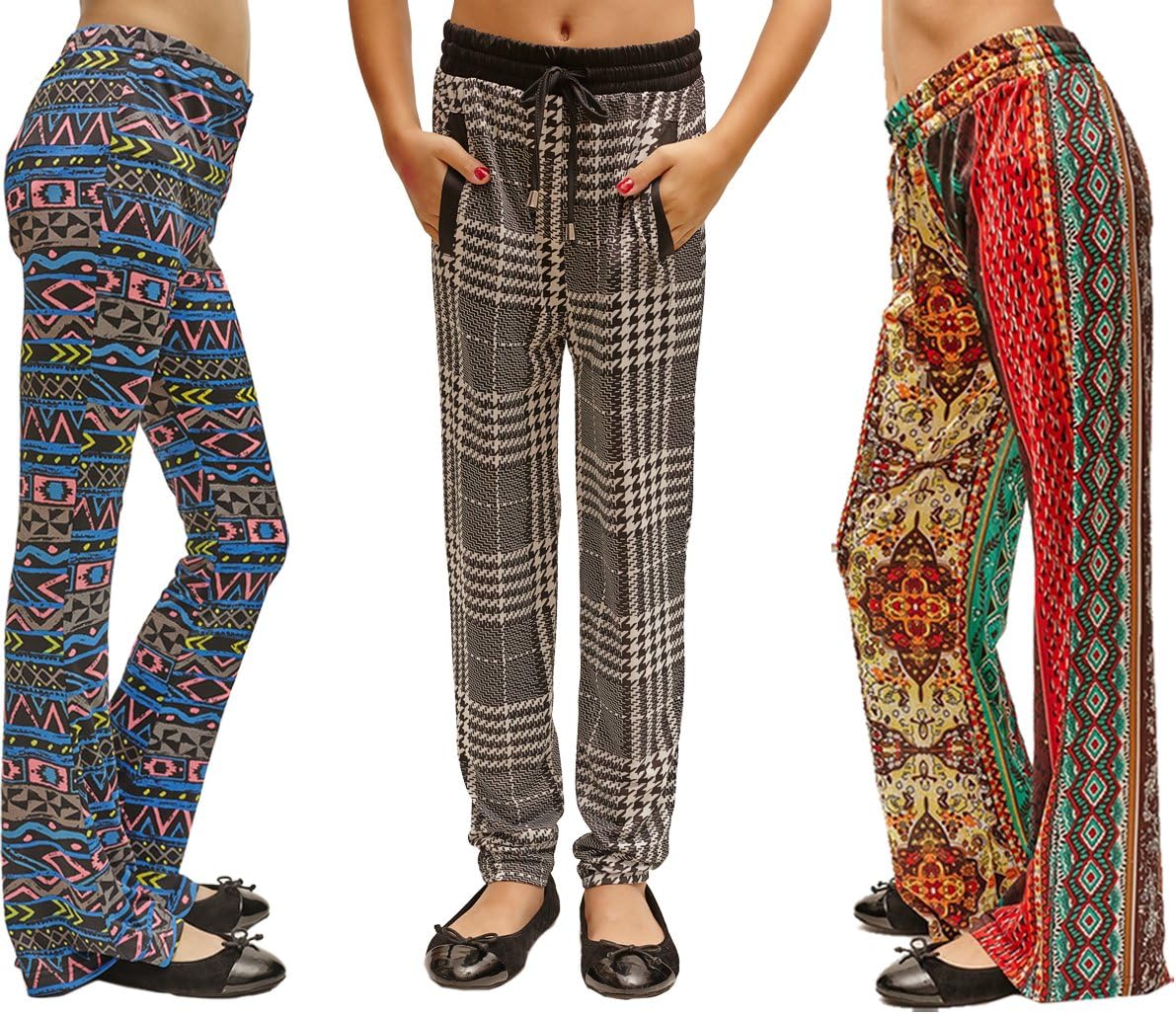 Dinamit Jeans 3 Pack Big Girls Printed Jersey Joggers