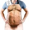 90shine Christmas White Elephant Gag Gifts for Adults - Funny Belly Apron Plus Kitchen Towel for Men Cooking Grilling Xmas Gift Exchange