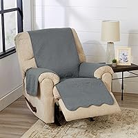 Vista 63 de Great Bay Home - Funda reversible de patchwork para sofá biplaza, protector de muebles lavable con correas elásticas - Funda para sofá para perros