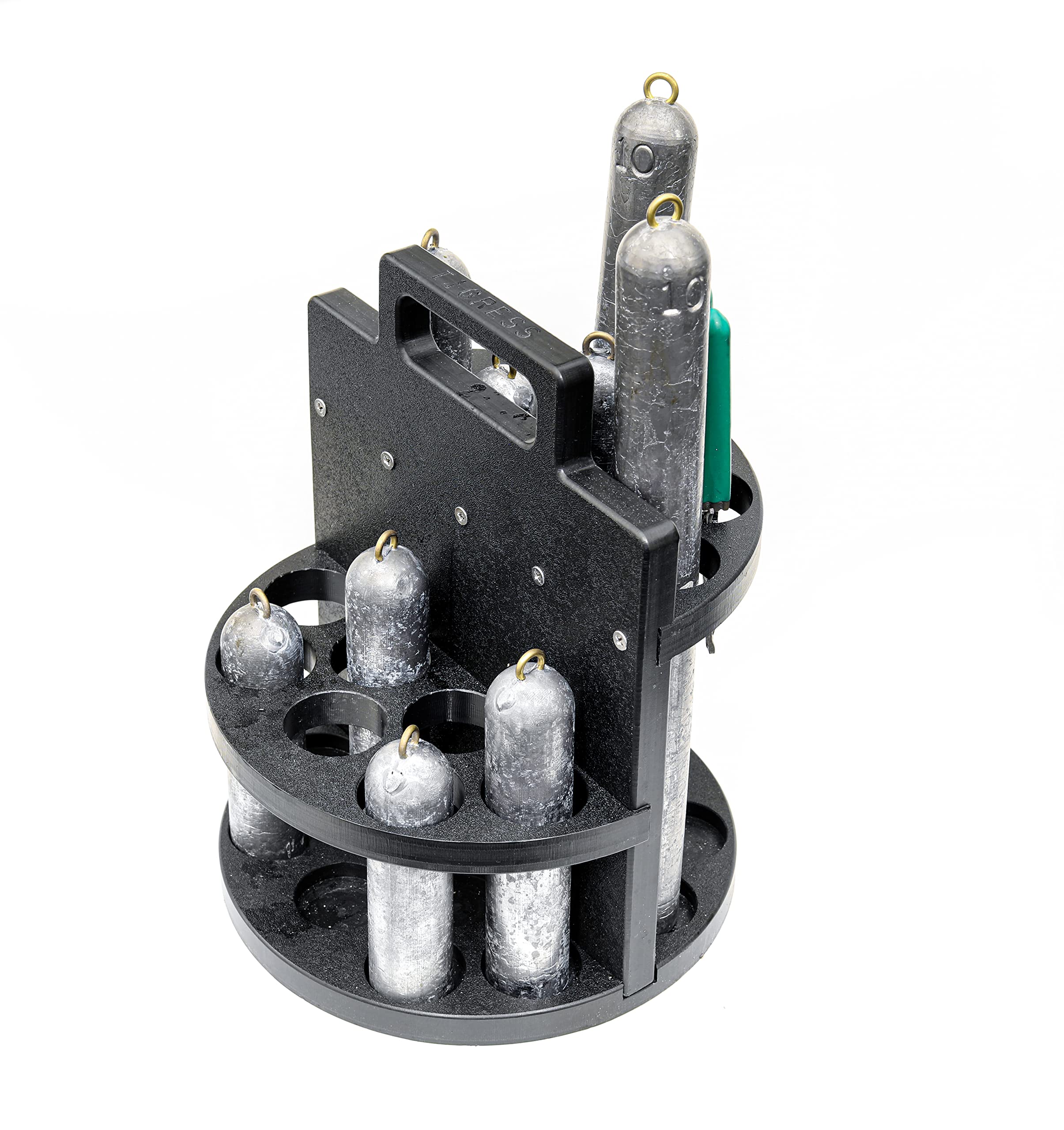 Tigress Deep Drop Bucket Lead Holder Fits Standard 5 Gallon Buckets, Holds Up to 14 Weights