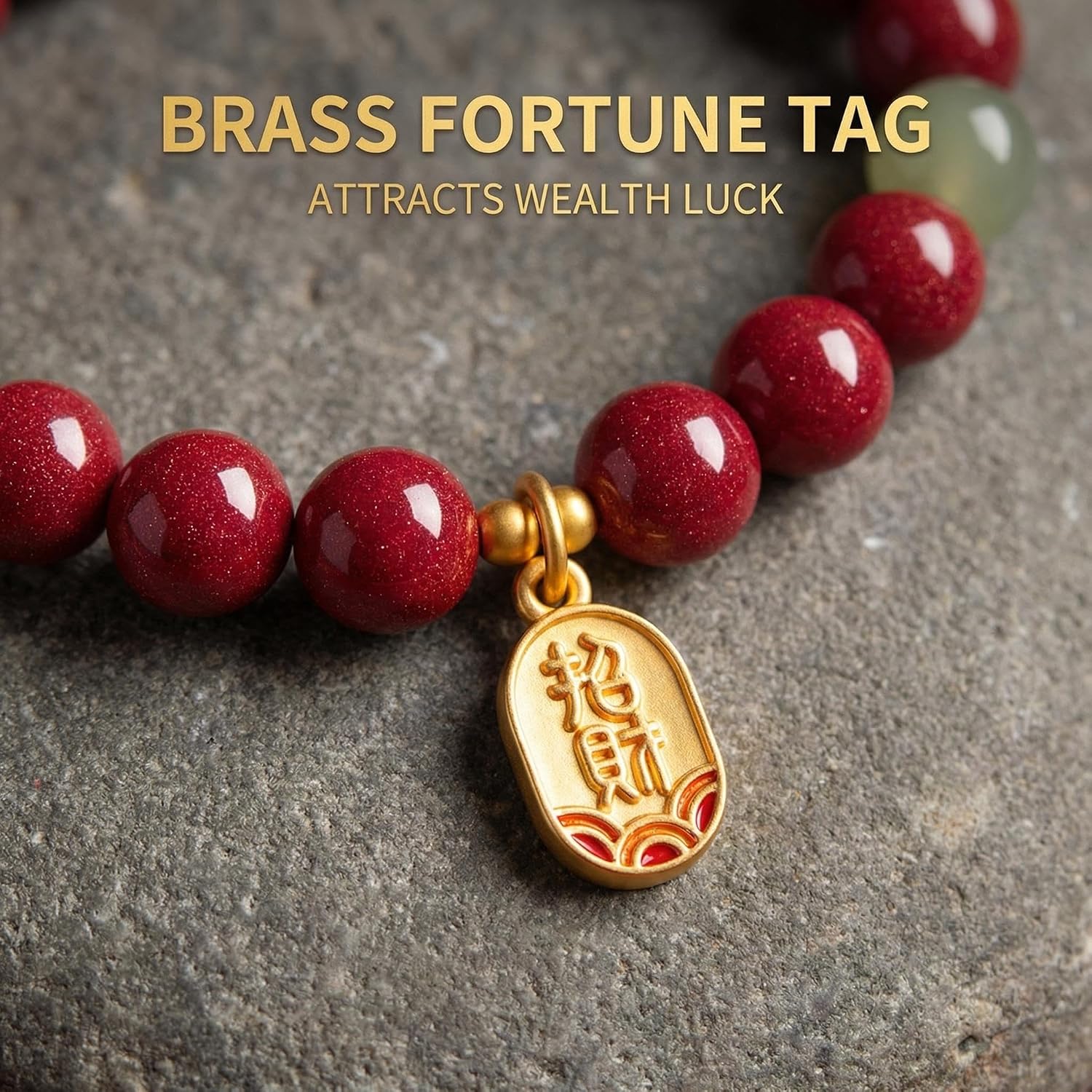 Feng Shui Cinnabar Bracelet for Women – Lotus-Inspired Mystical Oriental Design, Red Jade Beads Handmade with Enamel Decor, Good Luck & Protection Jewelry for Healing Meditation