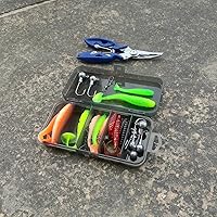 Vista 7 de Juego de caña de pescar, paquete de 2 cañas de pescar con caña de pescar telescópica, carretes giratorios, señuelos de pesca, alicates de pesca