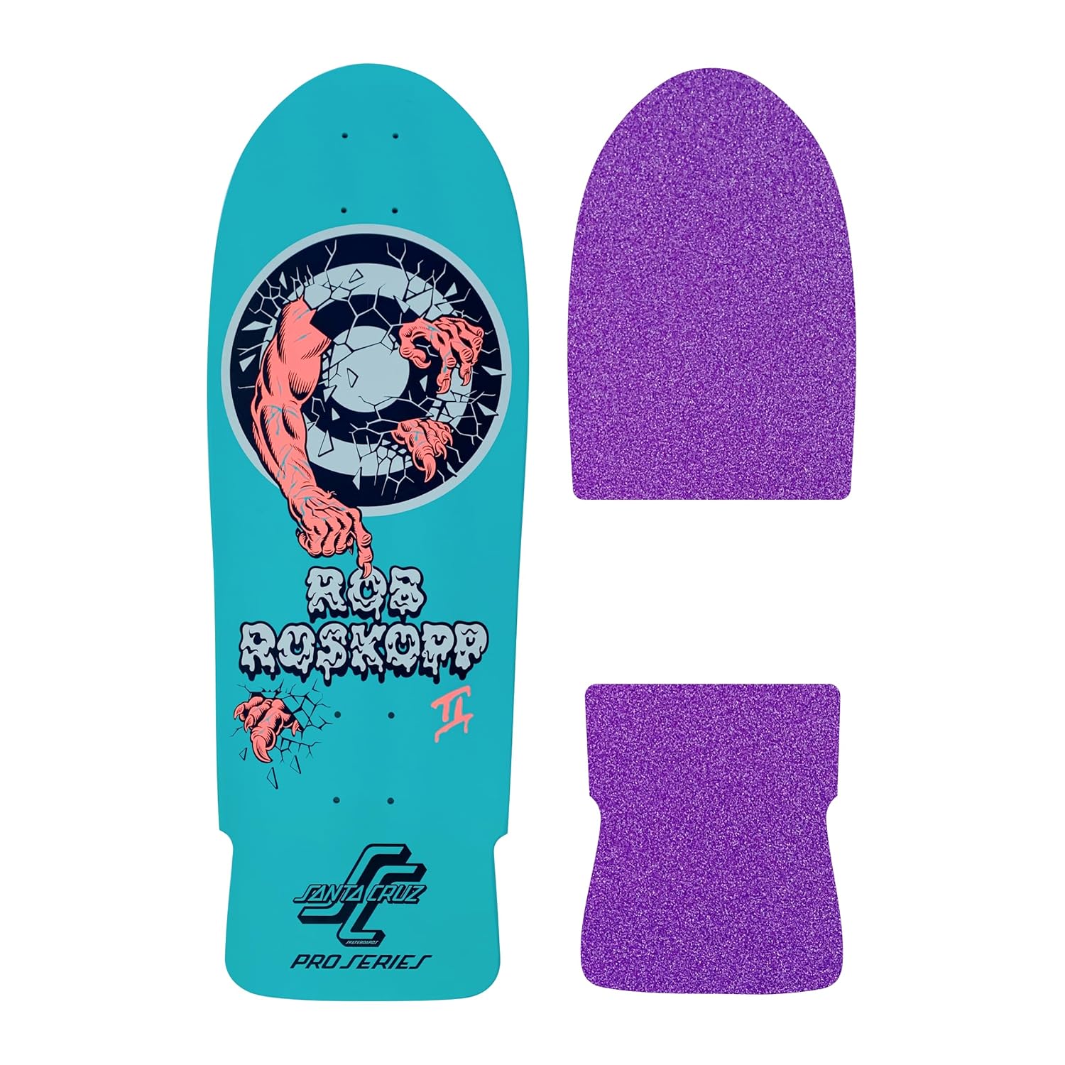 Die-Cut Style Grip Tape for Santa Cruz Rob Roskopp Target Two (Clear)