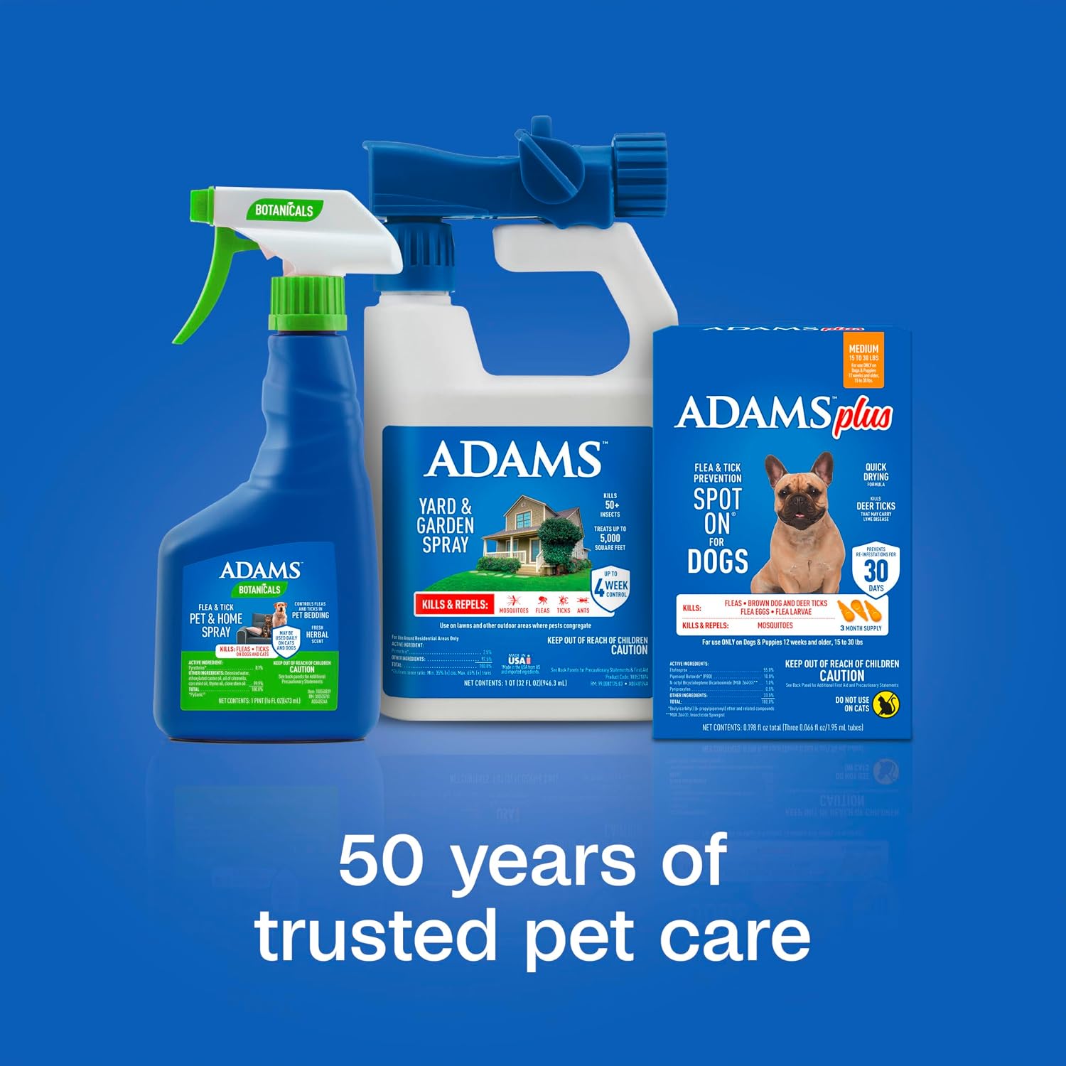 Adams Plus Flea & Tick Prevention Spot On for Dogs 15-30 Pounds, 12 Weeks & Older, 3-Month Supply, Kills Fleas, Flea Eggs, Flea Larvae & Brown Dog & Deer Ticks, Kills & Repels Mosquitoes For 30 Days